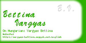 bettina vargyas business card